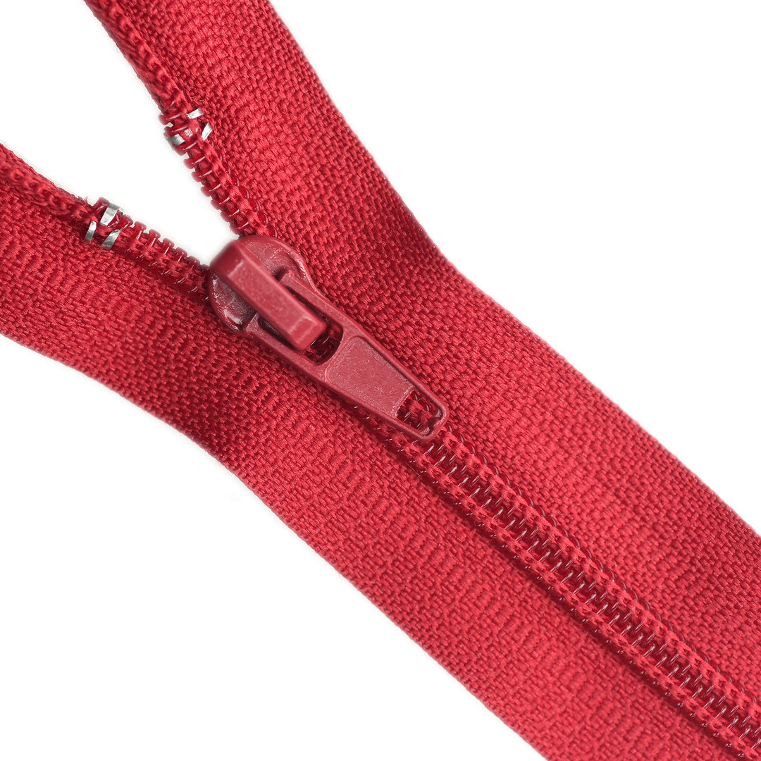 NYLON OPEN-END ZIP NO.5 COL RUBY