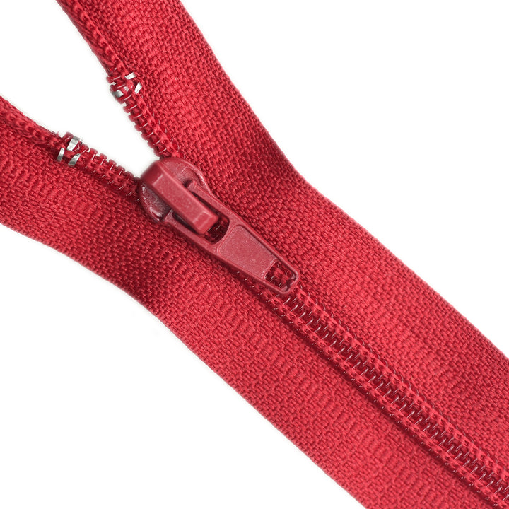 NYLON OPEN-END ZIP NO.5 COL RUBY