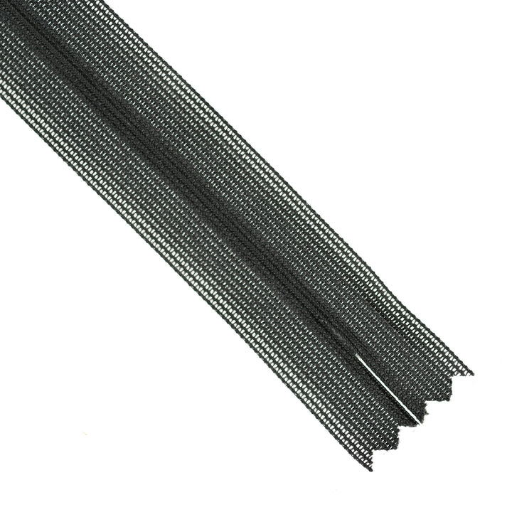 YKK INVISIBLE MESH ZIP COL 075 DARK ASH GREY