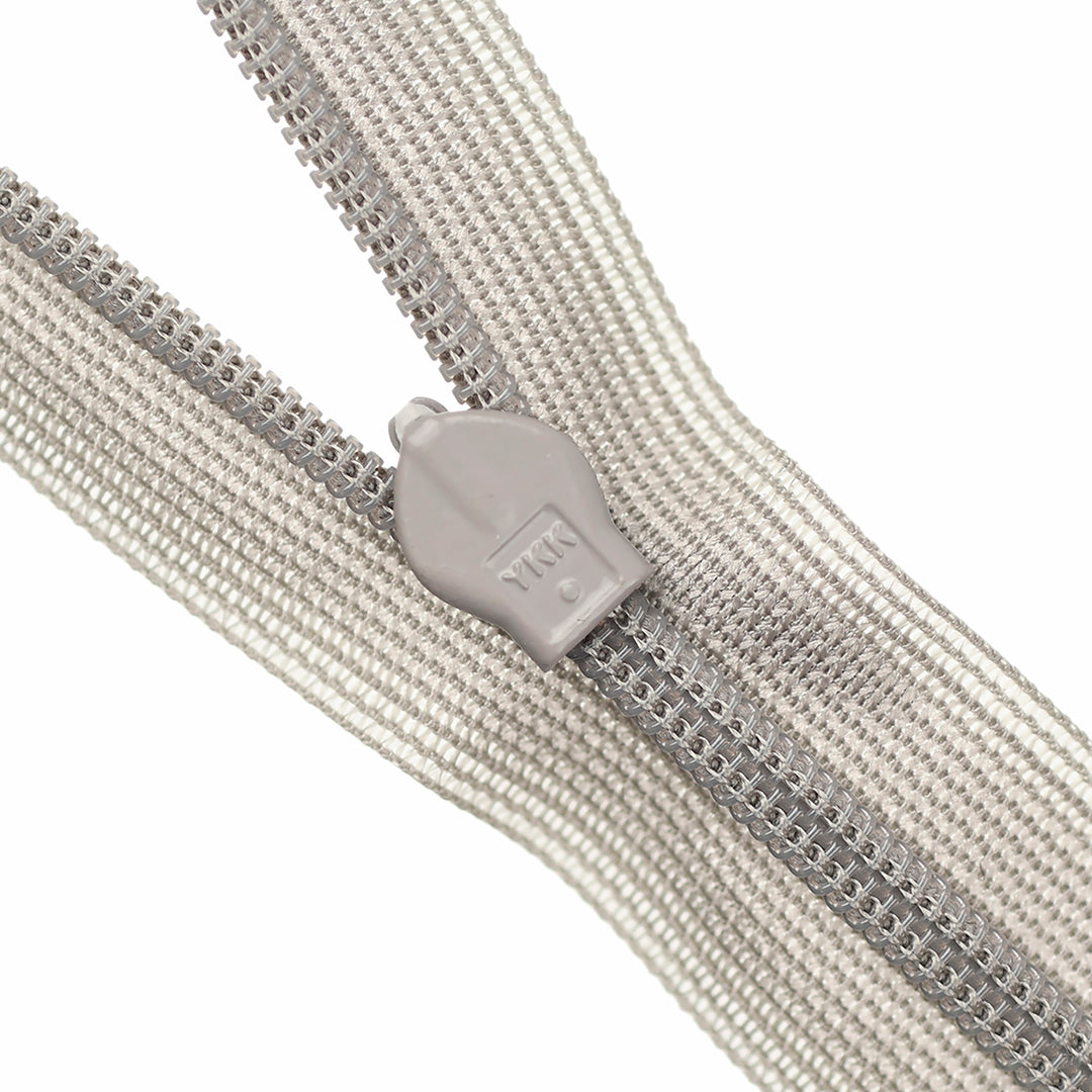 YKK INVISIBLE MESH ZIP COL 225 ALUMINIUM