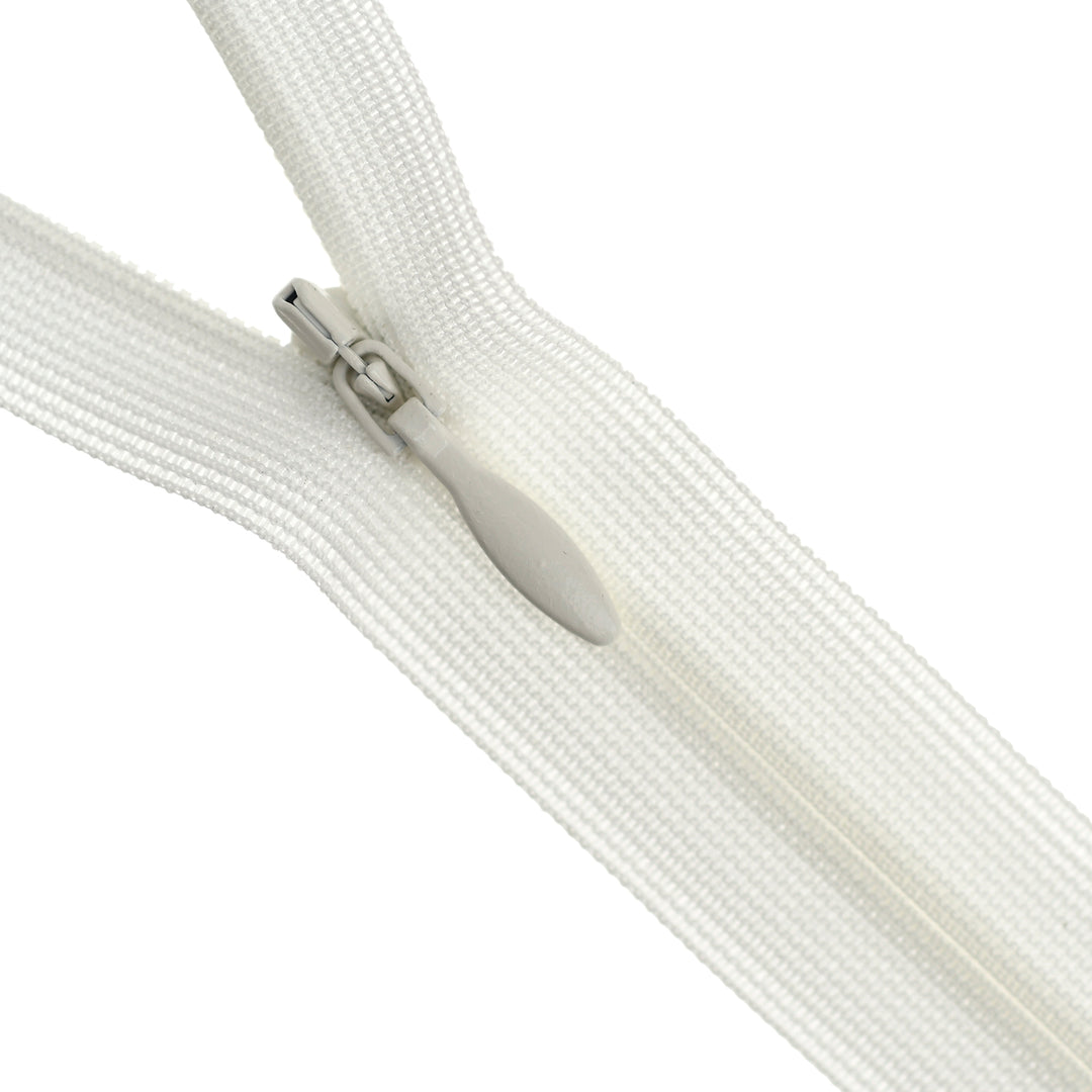 YKK INVISIBLE MESH ZIP COL 030 OFF-WHITE/ LIGHT IVORY