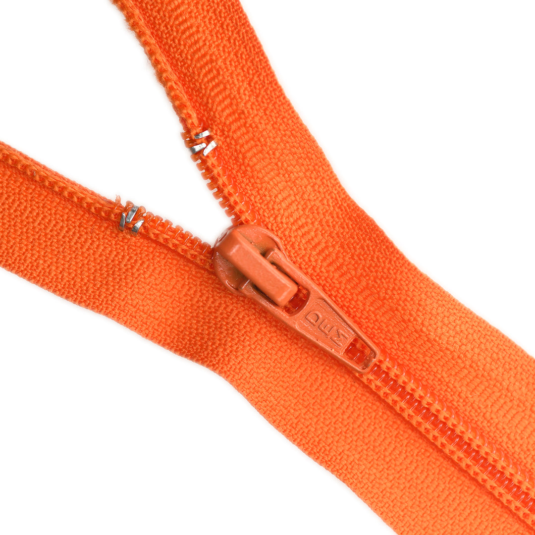 NYLON OPEN-END ZIP NO.5 COL BRIGHT ORANGE