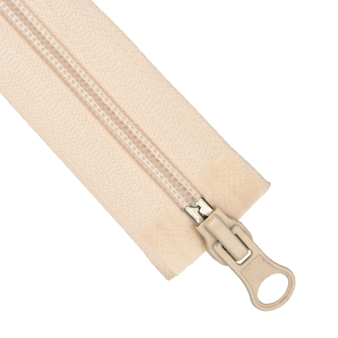 NYLON NO.5 OPEN-END TWO-WAY ZIP COL OATMEAL