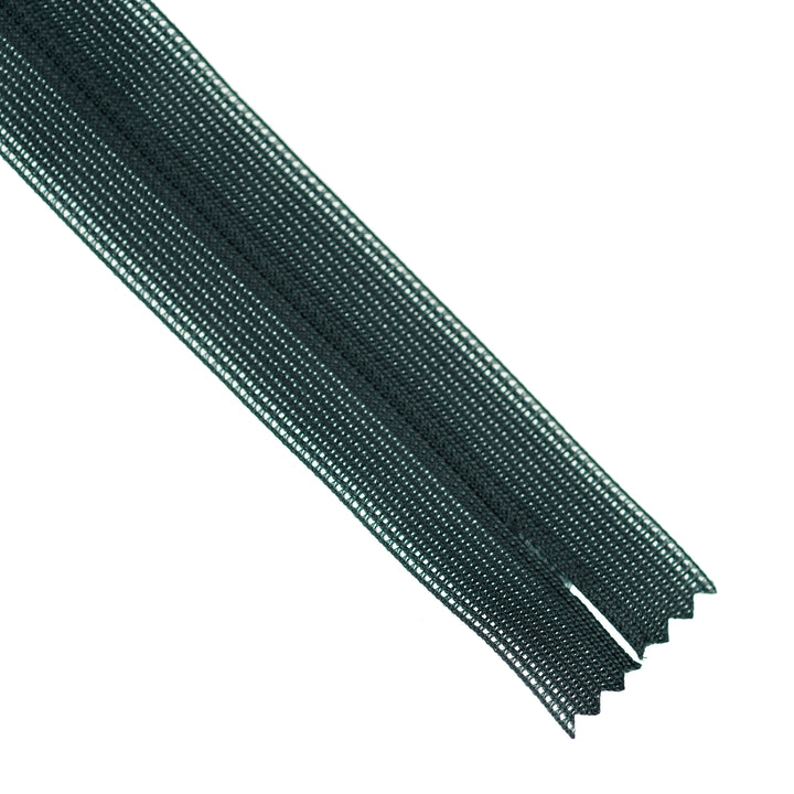 YKK INVISIBLE MESH ZIP COL 017 DARK FOREST GREEN
