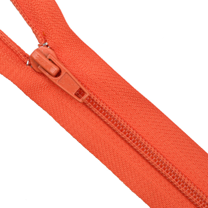 NYLON OPEN-END ZIP NO.5 COL VERMILION
