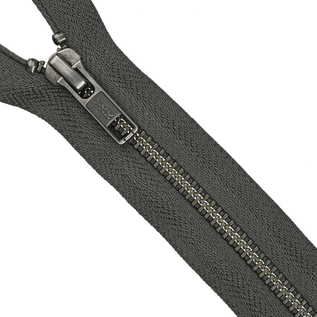 YKK METAL OPEN-END ZIP NO.5 ANTIQUE NICKEL COL 076