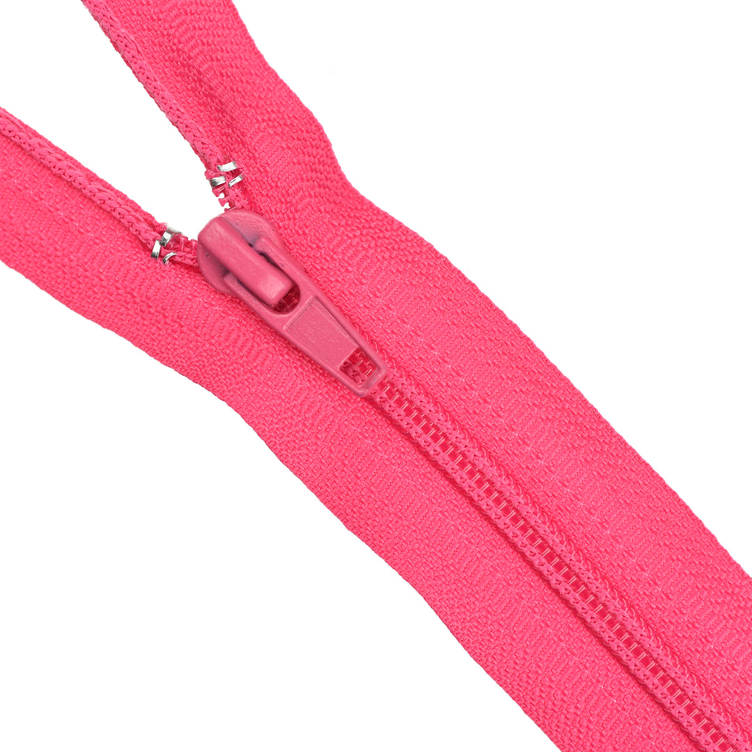 NYLON OPEN-END ZIP NO.5 COL HOT PINK