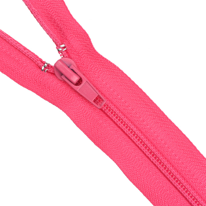 NYLON OPEN-END ZIP NO.5 COL HOT PINK
