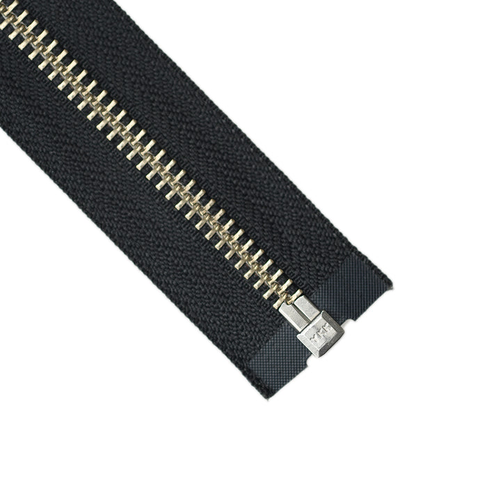 YKK METAL OPEN-END ZIP NO.5 NICKEL COL 156 CHARCOAL