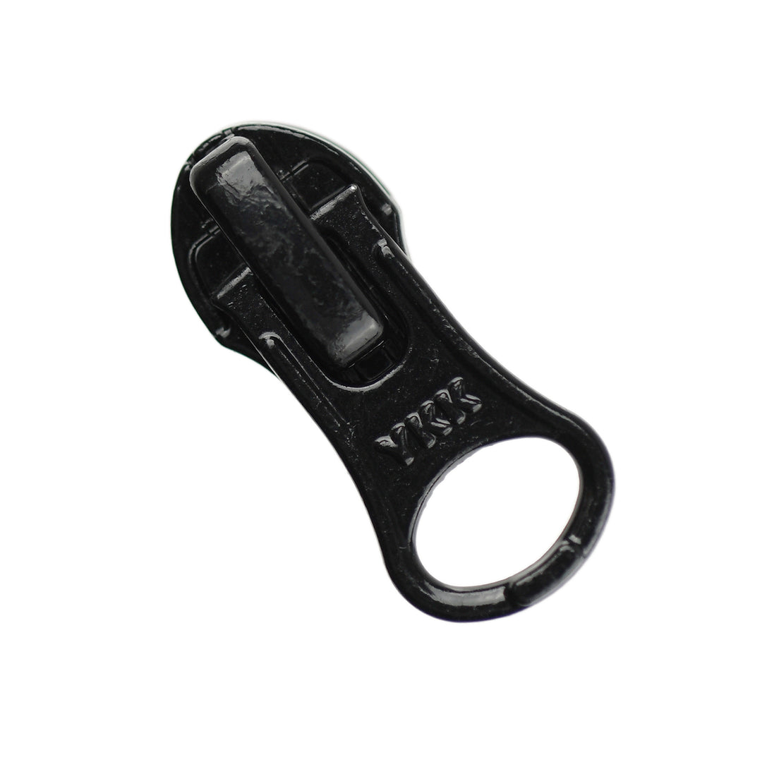 IN-REVERSE SHORT SLIDER FOR YKK NYLON COIL ZIPS - BLACK