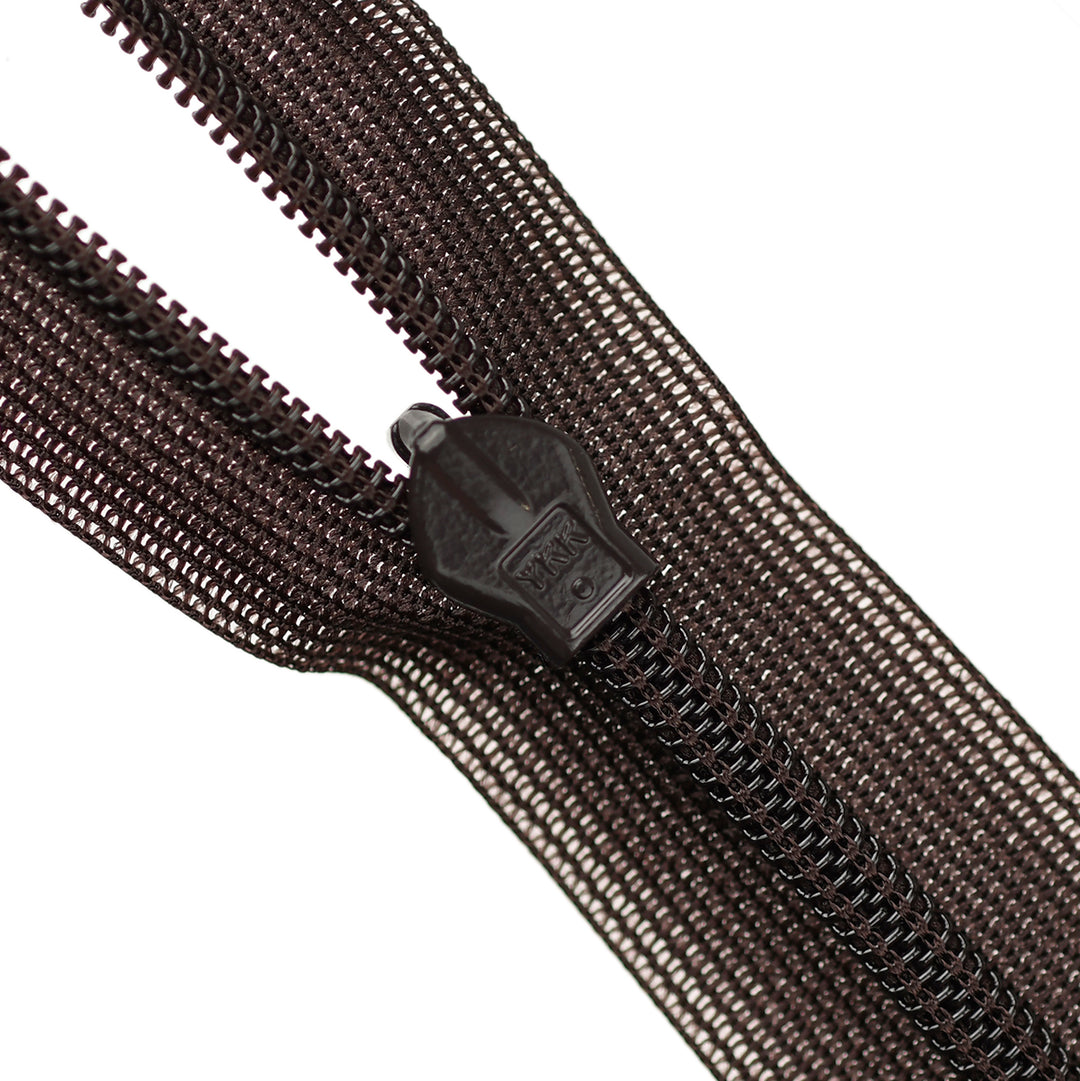 YKK INVISIBLE MESH ZIP COL 868 MAHOGANY