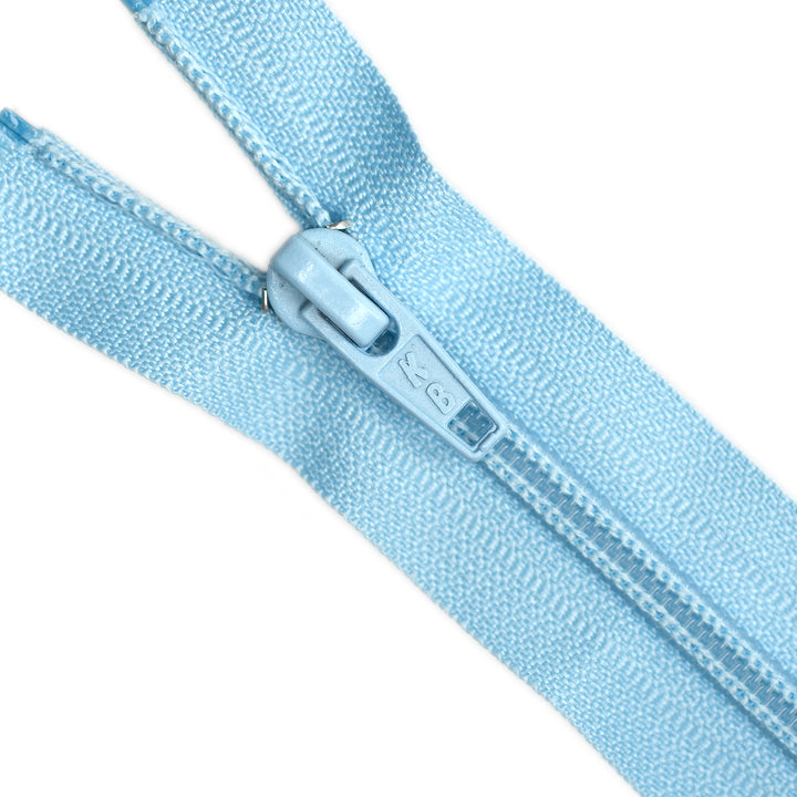 NYLON OPEN-END ZIP NO.5 COL SKY BLUE