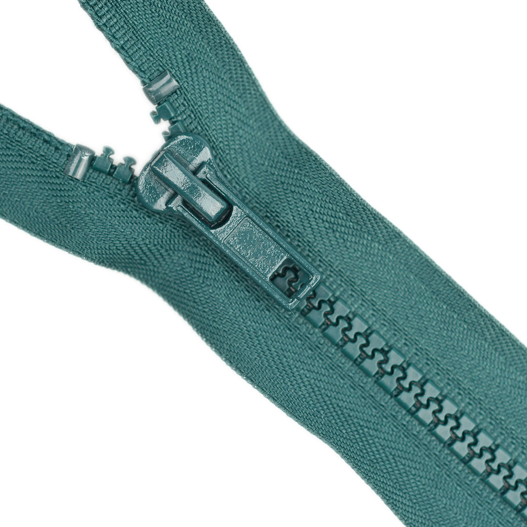 CHUNKY CLOSED-END ZIP NO.5 COL BOTTLE GREEN
