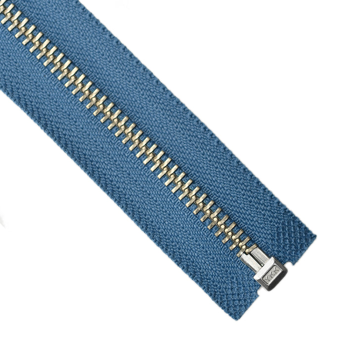 YKK METAL OPEN-END ZIP NO.5 NICKEL COL 839 DENIM