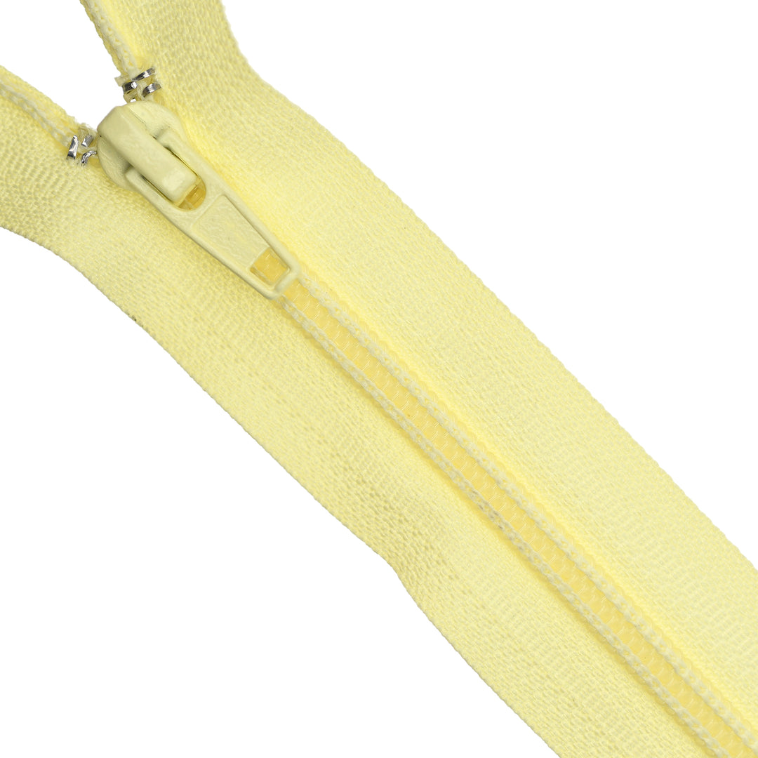 NYLON OPEN-END ZIP NO.5 COL LIGHT YELLOW
