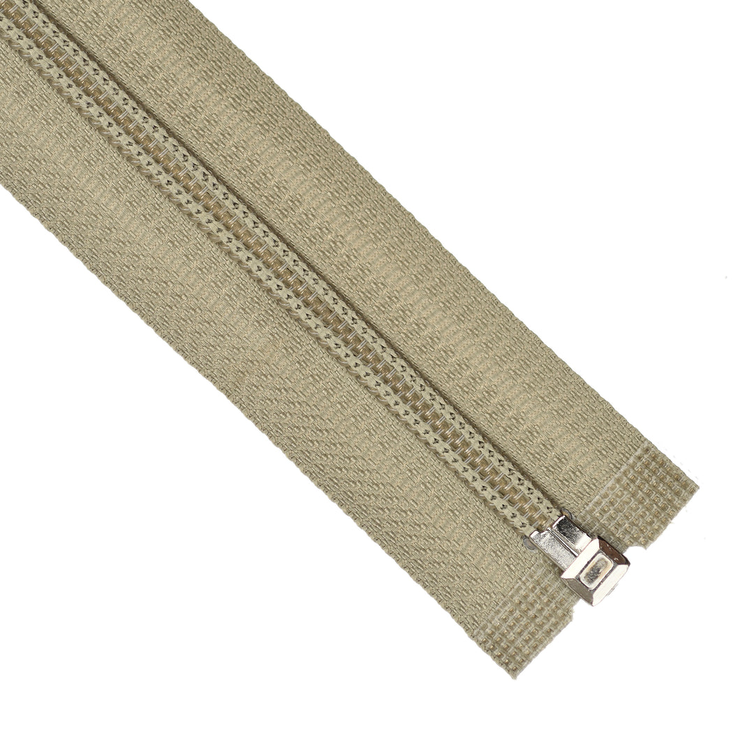 NYLON OPEN-END ZIP NO.5 COL GREIGE