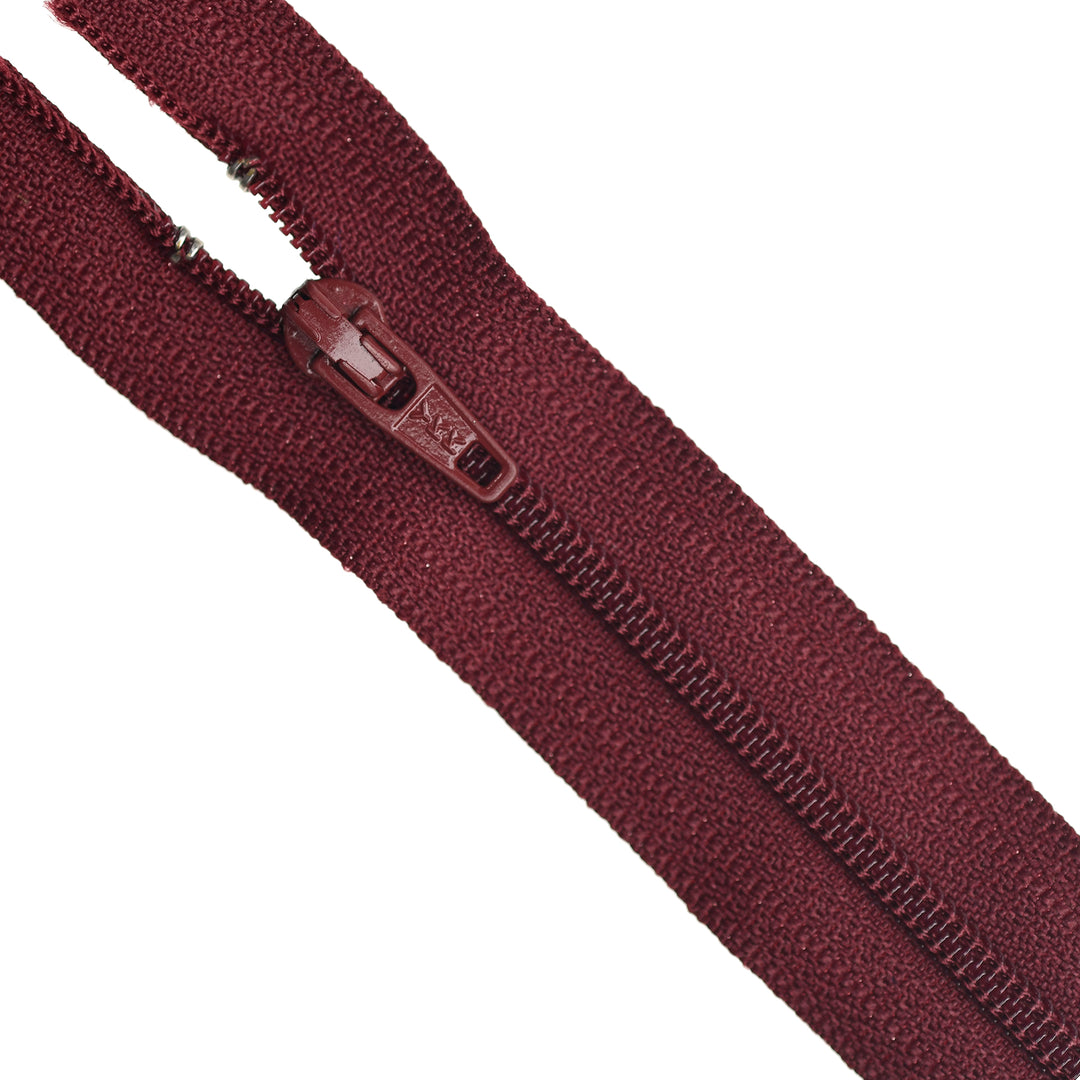 YKK NYLON CLOSED-END ZIP NO.3 COL 527 BURGUNDY