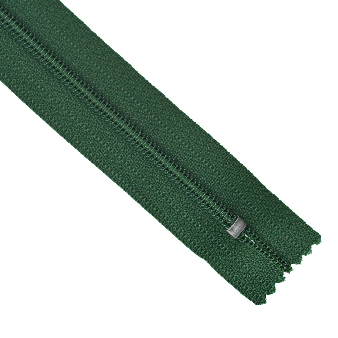 YKK NYLON CLOSED-END ZIP NO.3 COL 880 RACING GREEN