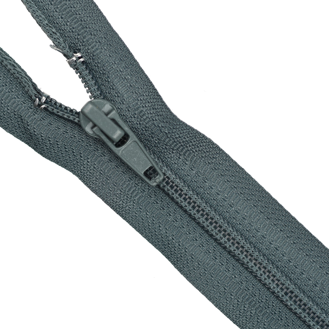 NYLON OPEN-END ZIP NO.5 COL ASH GREY