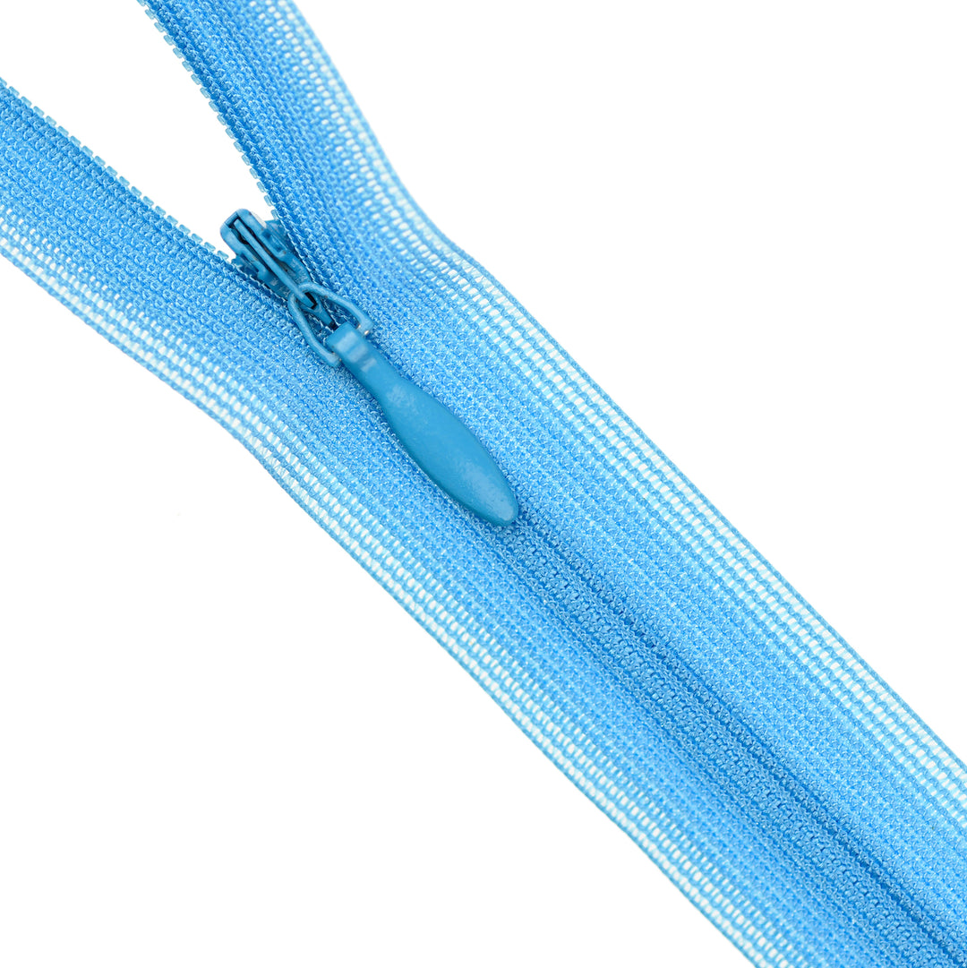 YKK INVISIBLE MESH ZIP COL 298 VIVID SKY BLUE