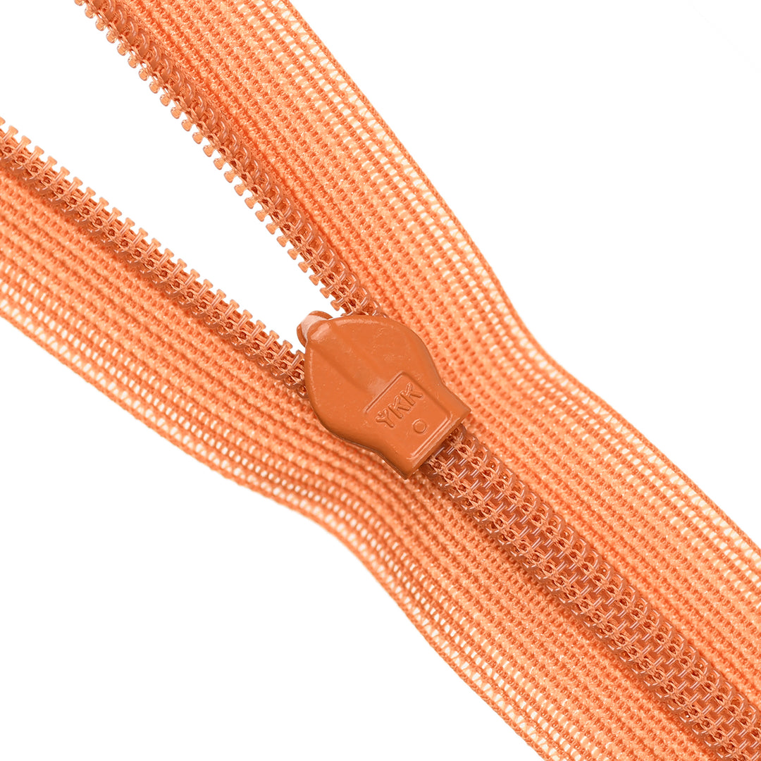 YKK INVISIBLE MESH ZIP COL 807 BRIGHT RUST