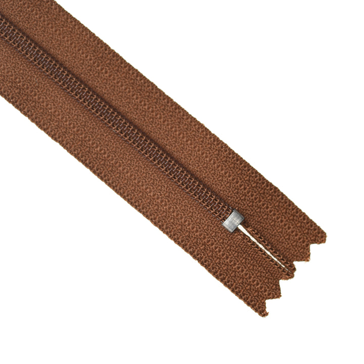 YKK NYLON CLOSED-END ZIP NO.3 COL 859 WARM BROWN