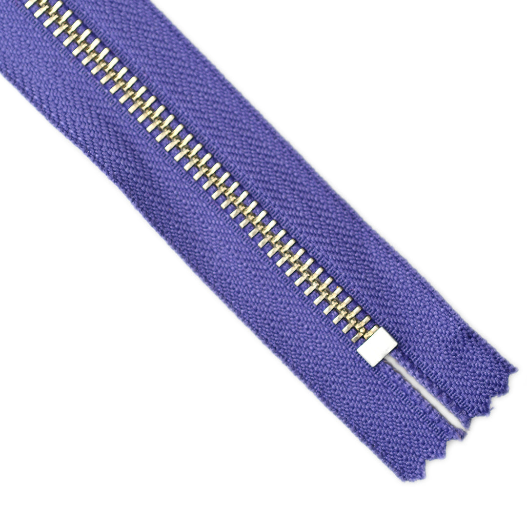 YKK JEAN ZIP NO.5 NICKEL COL 559 PURPLE IRIS