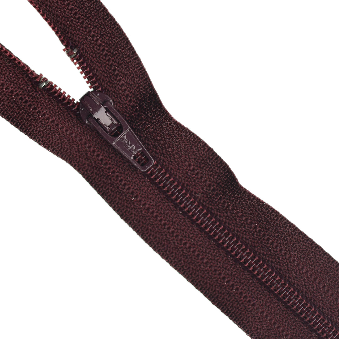 YKK NYLON CLOSED-END ZIP NO.3 COL 864 DARK WINE