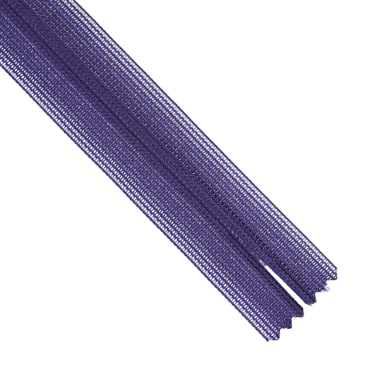 YKK INVISIBLE MESH ZIP COL 866 PURPLE