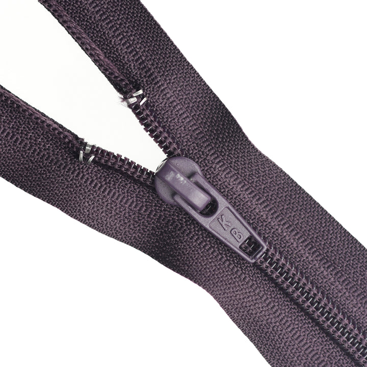 NYLON OPEN-END ZIP NO.5 COL EGGPLANT