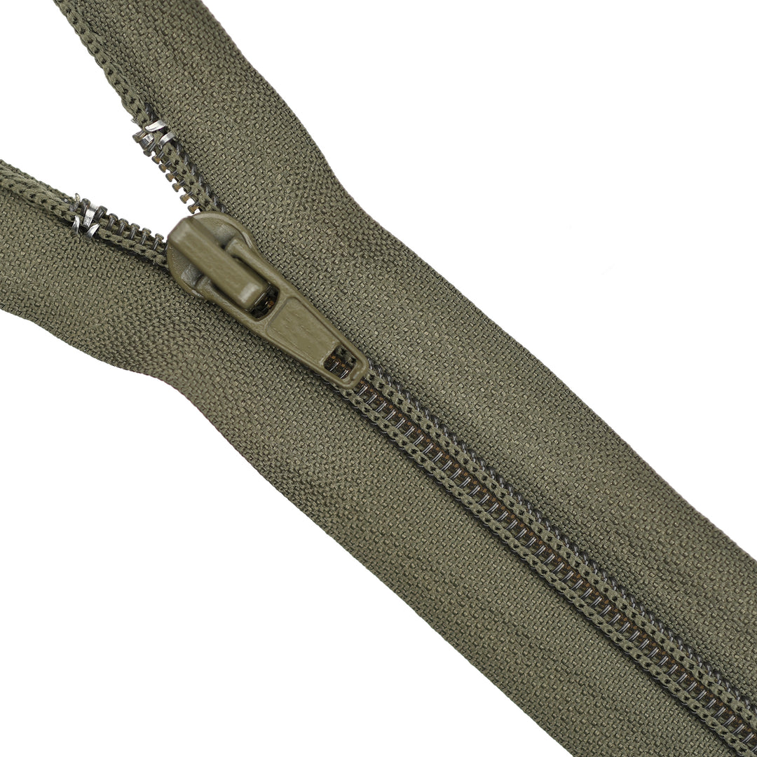 NYLON OPEN-END ZIP NO.5 COL ARTICHOKE