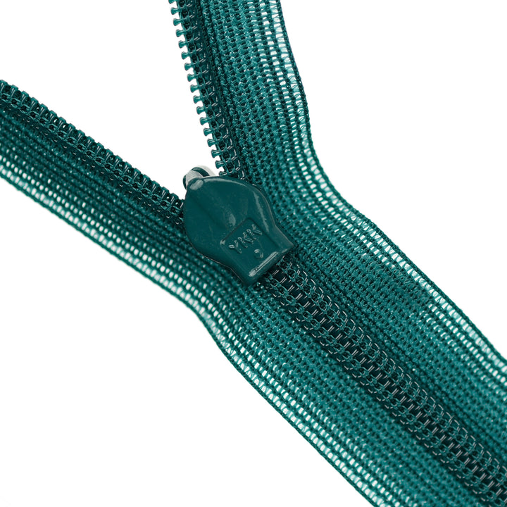 YKK INVISIBLE MESH ZIP COL 830 TEAL
