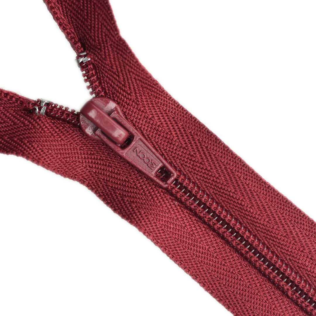 NYLON OPEN-END ZIP NO.5 COL GARNET