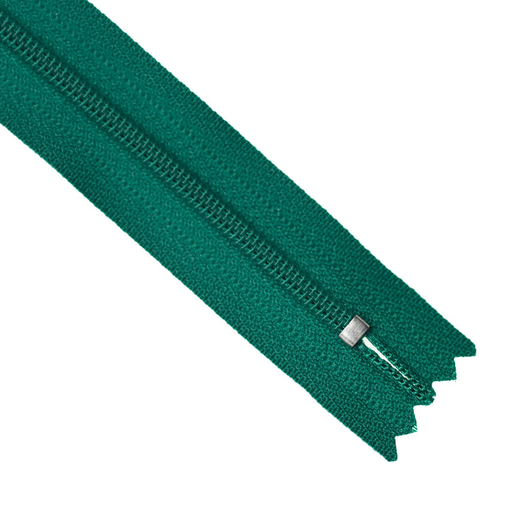 YKK NYLON CLOSED-END ZIP NO.3 COL 878 EMERALD GREEN