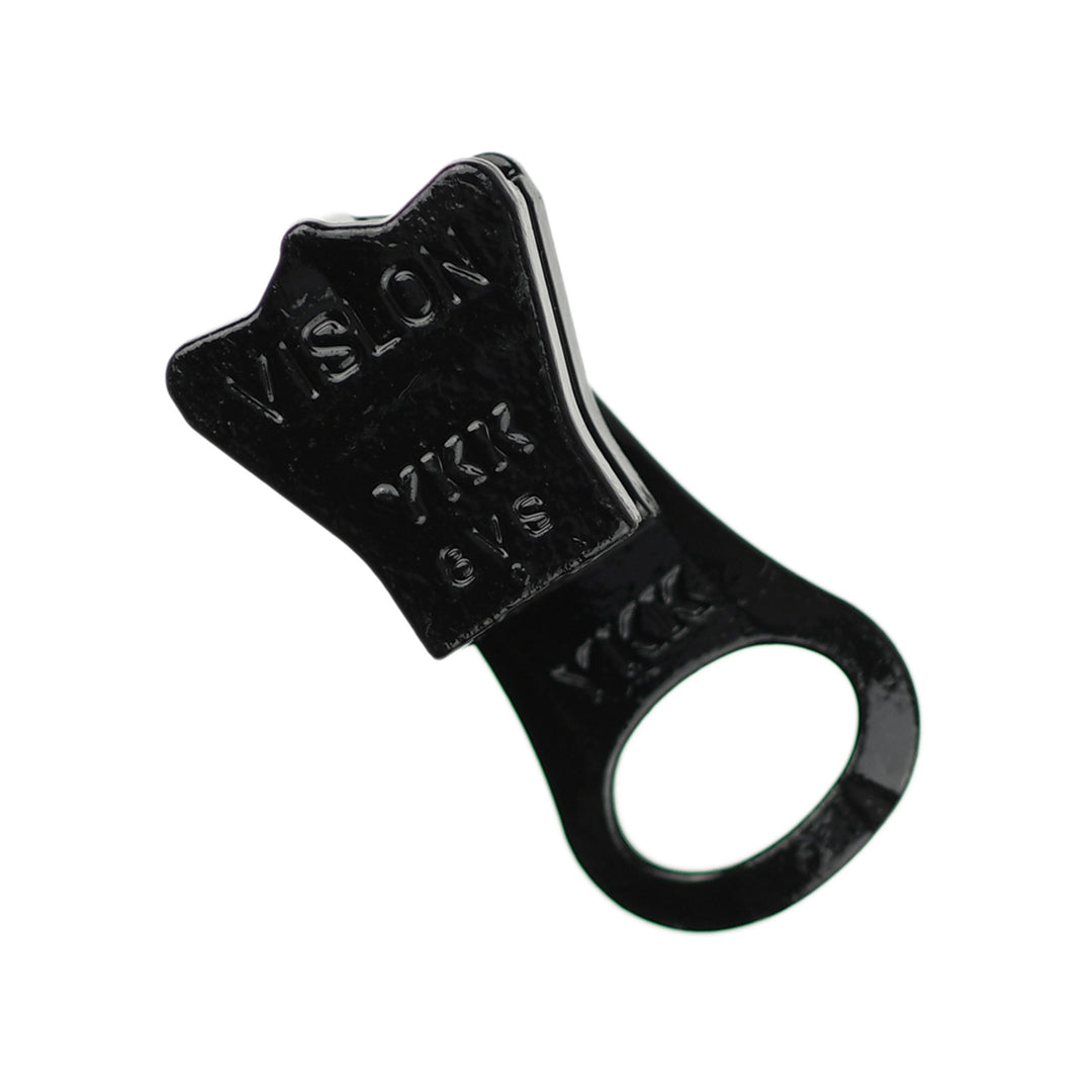 WATERPROOF SHORT-PULL SLIDER FOR YKK VISLON ZIPS - BLACK