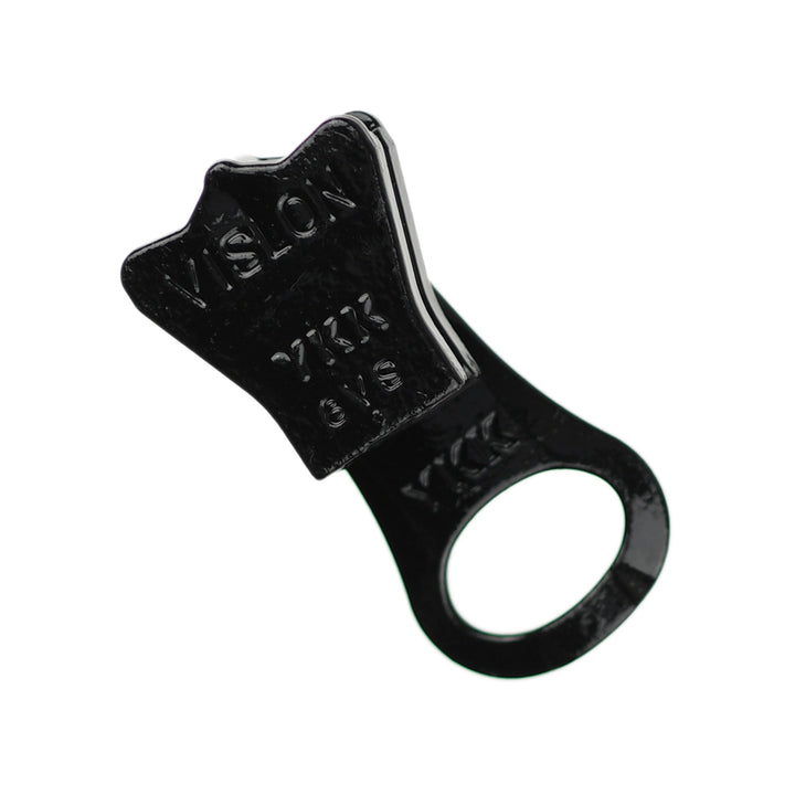 WATERPROOF SHORT-PULL SLIDER FOR YKK VISLON ZIPS - BLACK