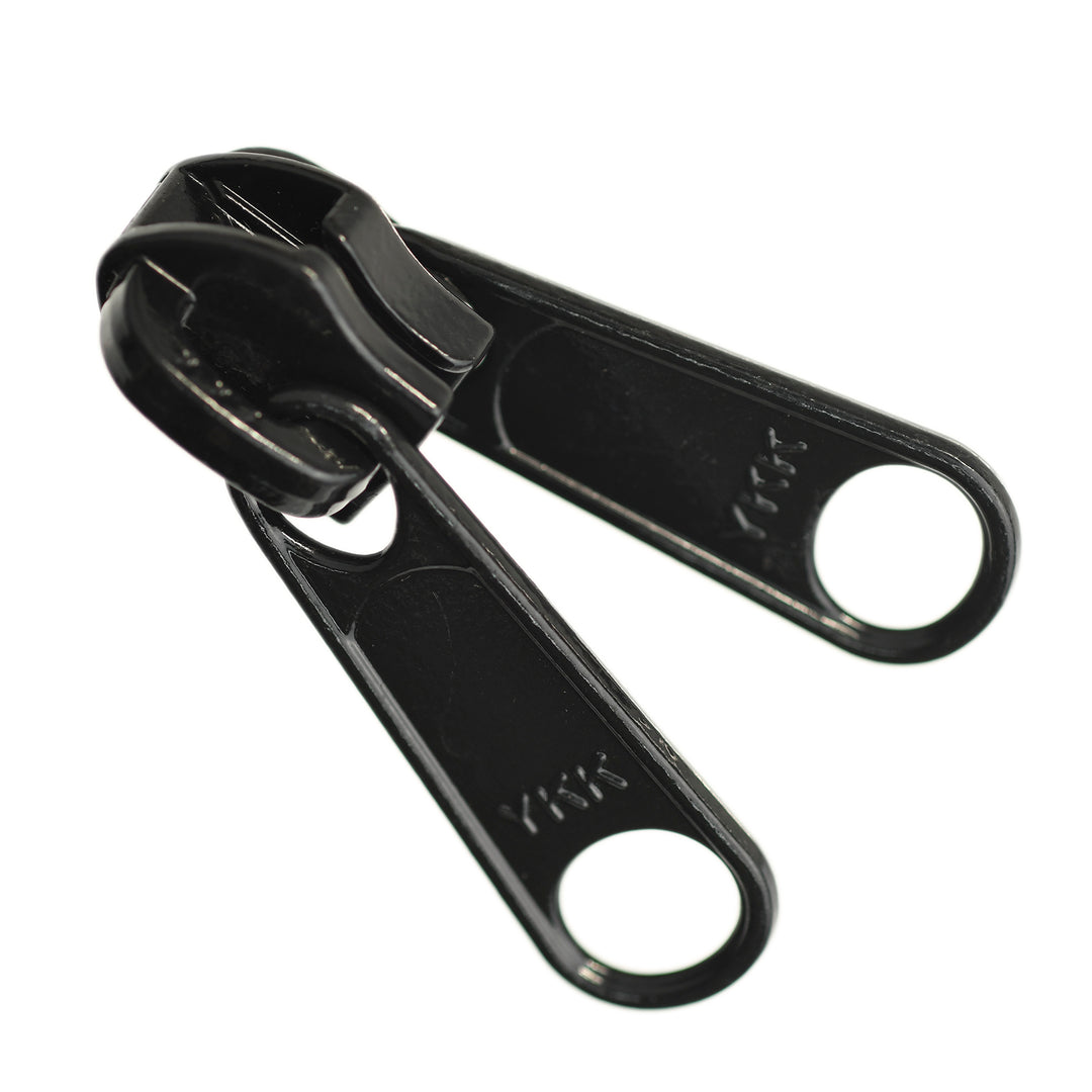 NON-LOCK DOUBLE LONG-PULL SLIDER FOR YKK NYLON COIL ZIPS - BLACK
