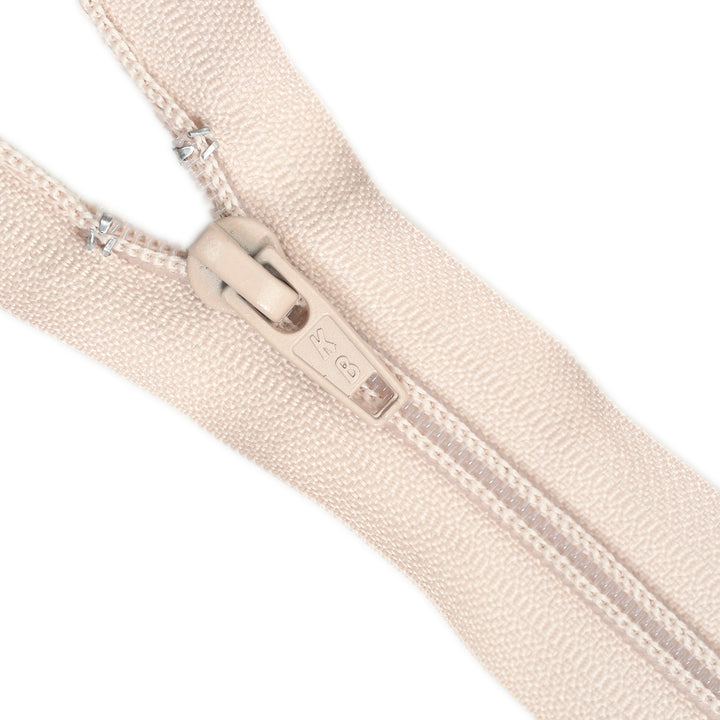 NYLON OPEN-END ZIP NO.5 COL OATMEAL