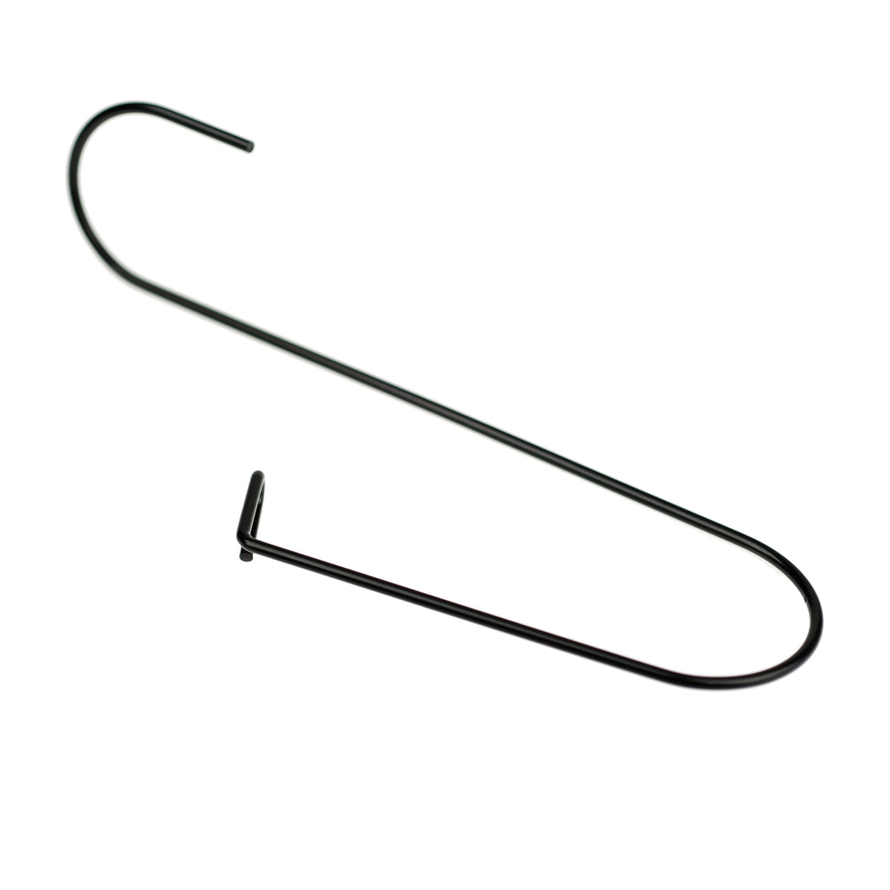 Black Pattern Hook or Utility Hook on white background in open position