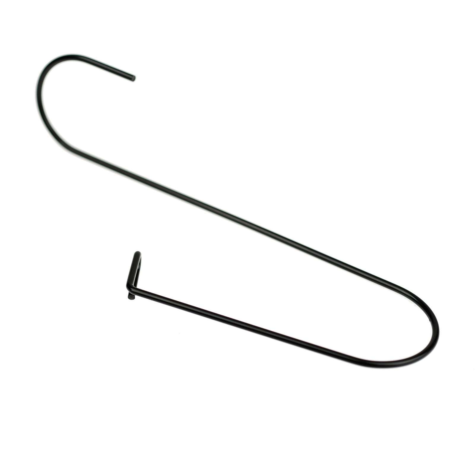 Black Pattern Hook or Utility Hook on white background in open position