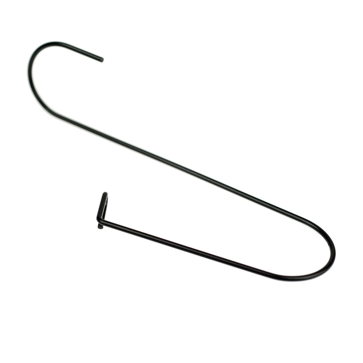 Black Pattern Hook or Utility Hook on white background in open position