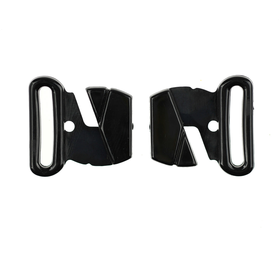 FORMLINE LARGE PLASTIC BUTTERFLY CLASP FOR SWIMWEAR, LINGERIE & TOPS - BLACK