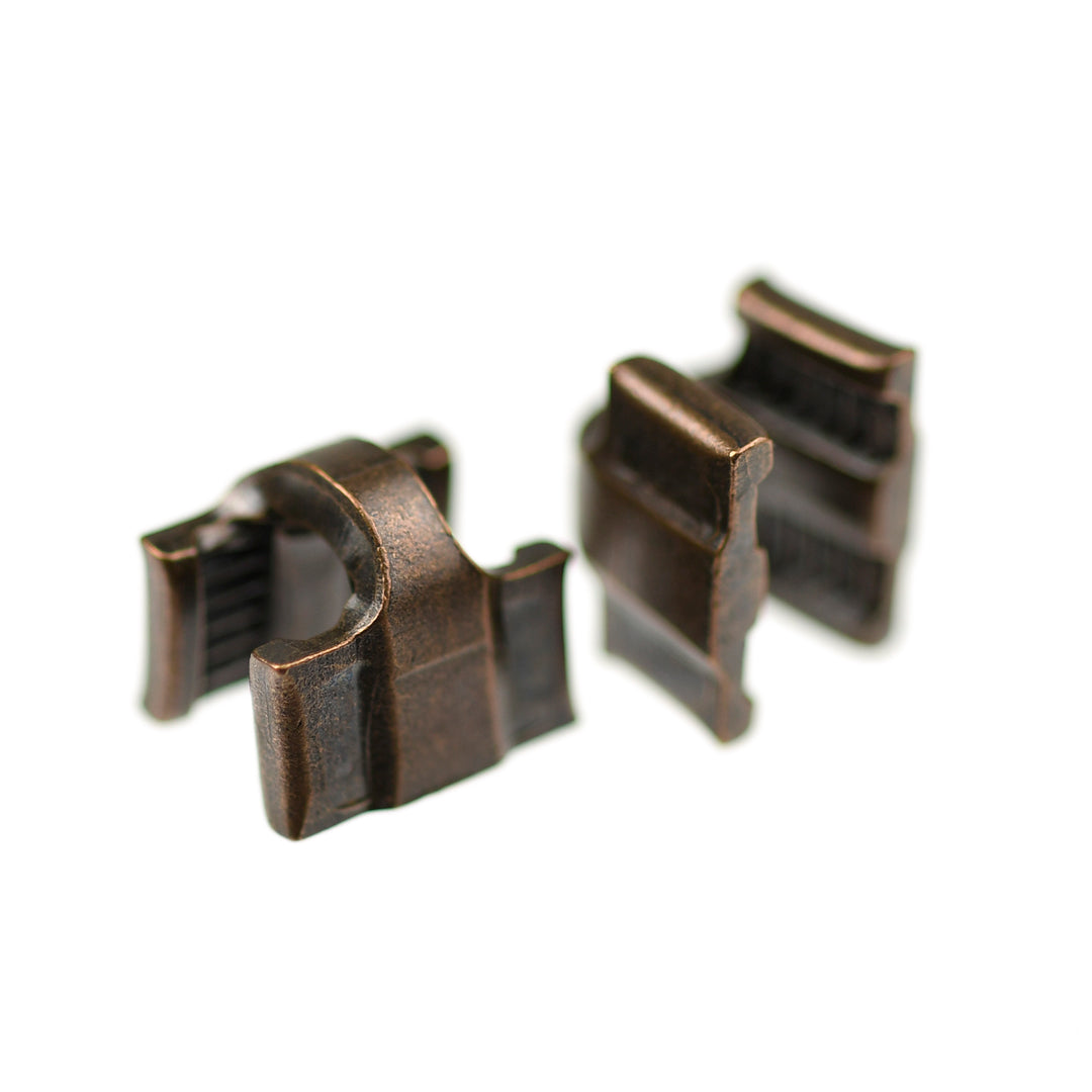 YKK HEAVY-DUTY METAL TOP-STOP ANTIQUE GOLD