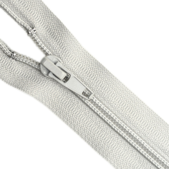 NYLON OPEN-END ZIP NO.5 COL LIGHT GREY