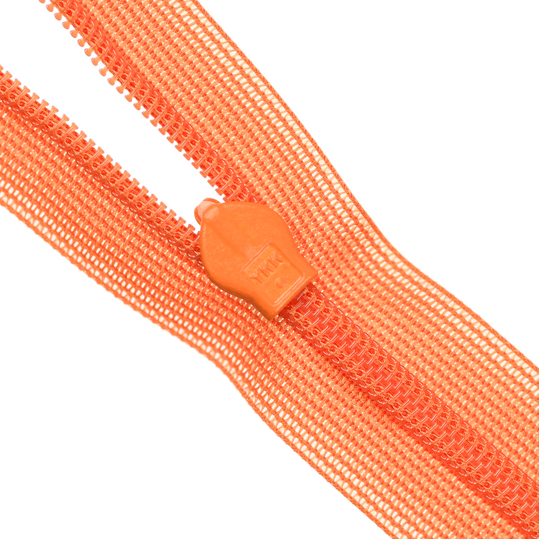 YKK INVISIBLE MESH ZIP COL 849 TANGERINE