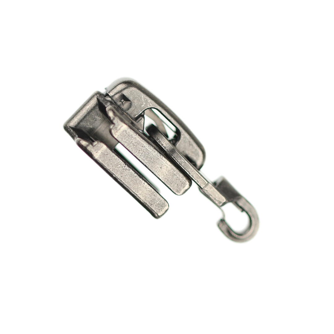 CRAMPER SLIDER FOR YKK VISLON ZIPS - ANTIQUE NICKEL
