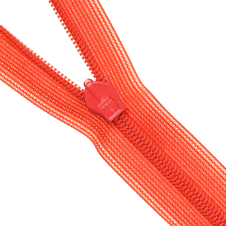 YKK INVISIBLE MESH ZIP COL 819 CHILLI RED