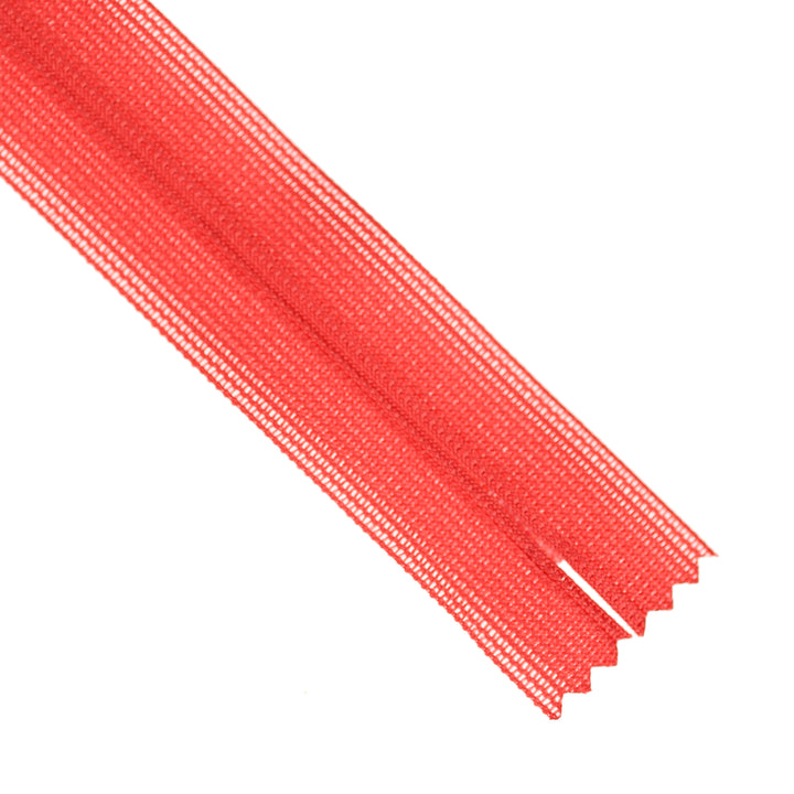 YKK INVISIBLE MESH ZIP COL 818 TOMATO RED