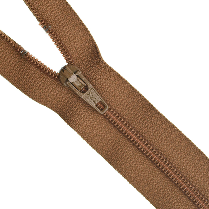 YKK NYLON CLOSED-END ZIP NO.3 COL 858 NUTMEG