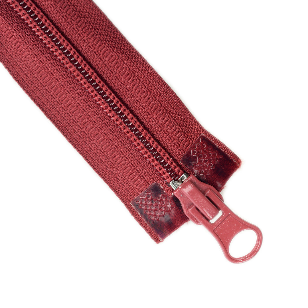 NYLON NO.5 OPEN-END TWO-WAY ZIP COL GARNET